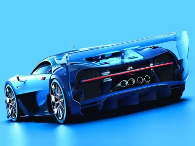  Bugatti Vision Gran Low-poly 3D model
