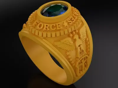 US Air Force Ring 3D print model
