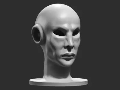 human head modern sculpture 3d print model 92 3D print model