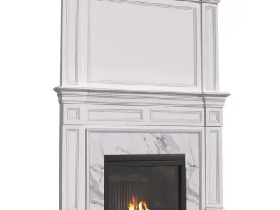 Fireplace Art Deco classic fireplace 3D model