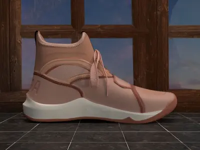 Puma Phenom Pink Shoe Trainers made in Blender 2 79 Low-poly 3D model