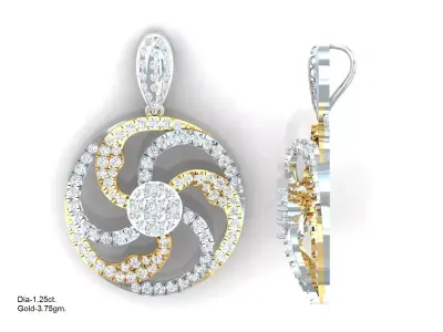 Luxury  pendant for 3D printing 3D print model 3