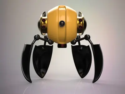 Quantum Robot Low-poly 3D model