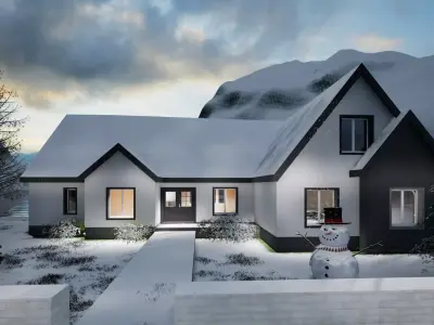 Modern Luxury Villa  Low-poly 3D model