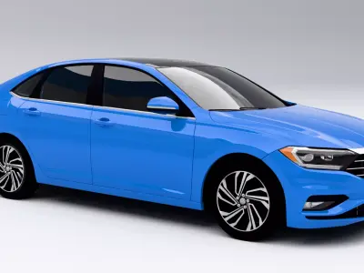 Volkswagen Jetta 2019 Low-poly 3D model purchase