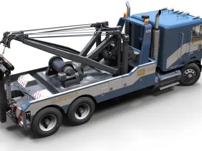 1980 Freightliner Heavy Wrecker  Low-poly 3D model