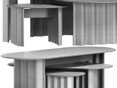 Curtain with Semicircle by Zeitraum 3D model