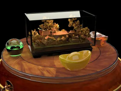 Chinese cork carved   3D model