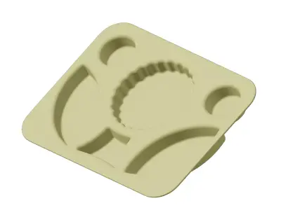 Plastic Premium Flower Plate 3D model