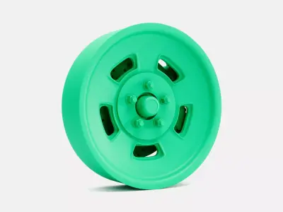 15x4 Halibrand Sprint Wheel and Brake 3D print model