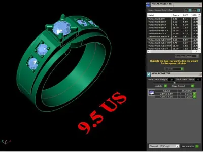 Luxury Men Rings Designs 4MR074 3D print model