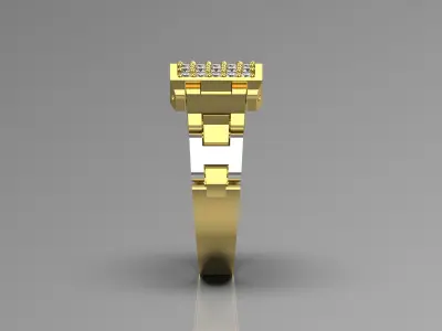 Luxury man Rolex design diamond ring model ror0012 3D print model