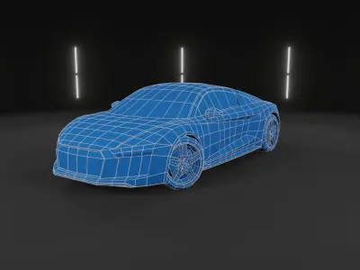 Audi R8 Low-Poly Car Low-poly 3D model