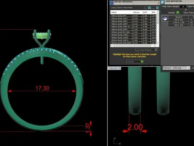 Diamond Jewelry Ring 3D print model