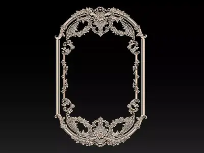 Ornamental Relief CNC Model for Wooden Doors and Wall Panels 3B 3D print model