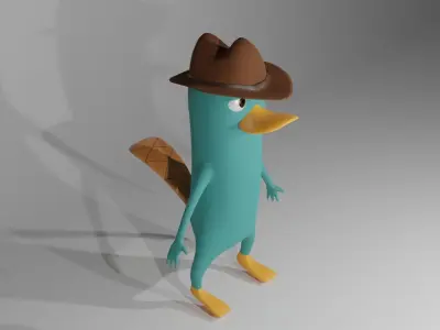 Perry The Platypus Low-poly 3D model