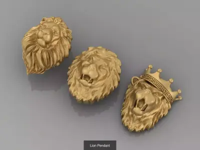 Lion emblem Collection pack- Ring  necklace and pendant bundle