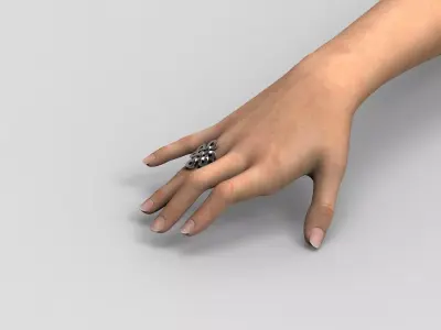 R 153 ring with ornament 3D print model