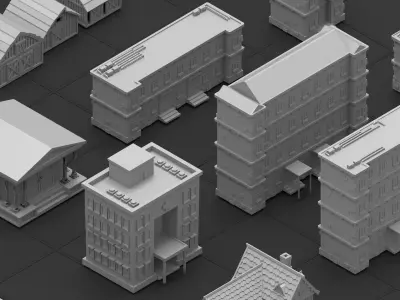 65 Basemesh Architecture Pack 3D model