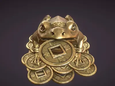 Feng shui money toad The Jin Chan 3D model