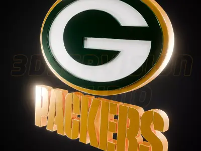 Green Bay Packers logo - Cinematic - 3D print 3D model