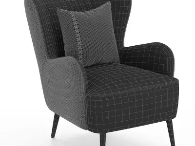 NICO LOUNGE CHAIR Low-poly 3D model