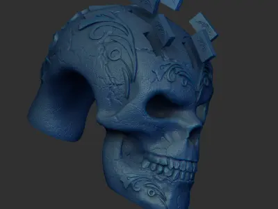 2-Pack- 30 Percent- Skulls Knife Block -Skull Celtic-Headphone 3D print model