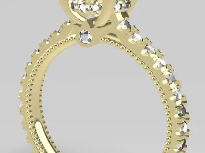 Verragio Inspired Engagement Ring 3D print model