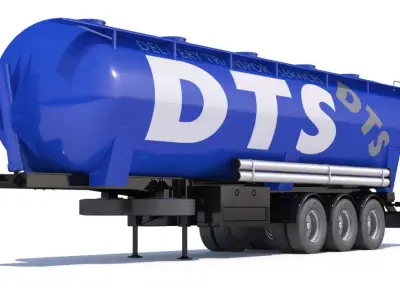 Tipping Trailer Silo 3D model