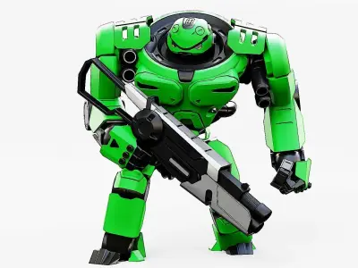 DOOM FIGHTER V-2  Rigged for Unreal Engine - Unity - MIXAMO  3D model