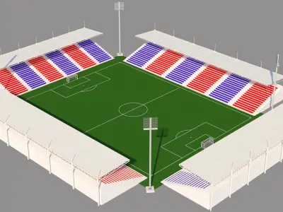 Sports Ground Pack Low-poly 3D model