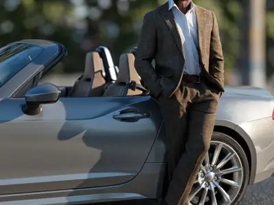 Humano Man opening car 2011-7 3D model