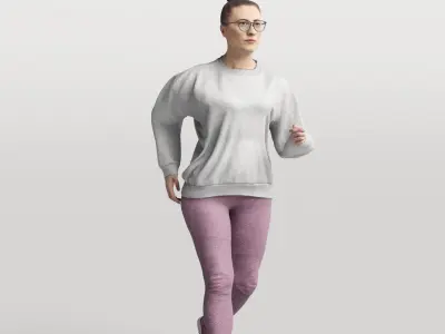 Humano Running Woman 0806 3D model