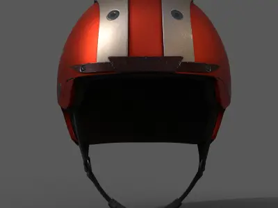 Helmet sport racer bike scifi fantasy human  Low-poly 3D model