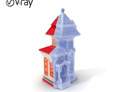 Victorian Style House Model Pack Low-poly 3D model