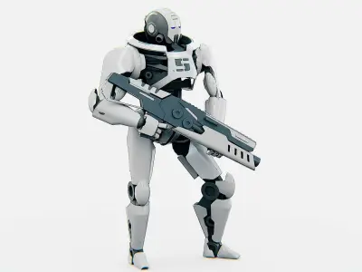 ANDROID SOLDIER P-800 Rigged for Unreal Engine - Unity - MIXAMO  3D model