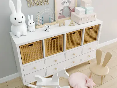 Childroom Decoration Set- 01 3D model