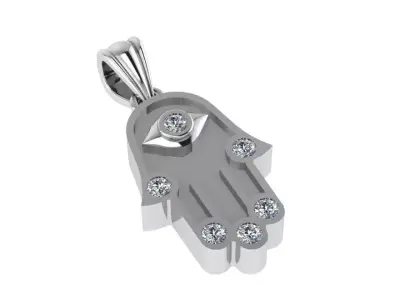 Hamsa Diamond Pendant 1308 3D print model