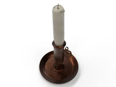 Old Candle Low-poly 3D model