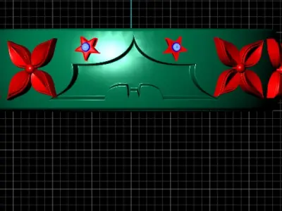 GOLDEN AND TEXTURED FLOWER RING 3D PRINTABLE MODEL 3D print model