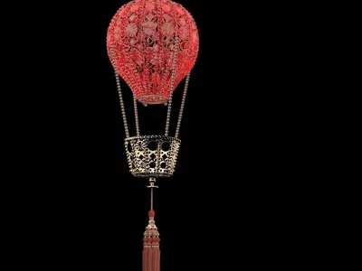 Chinese red lantern  3D model