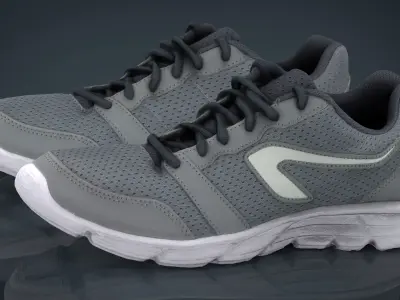 Sneakers pair of running shoes 3D model