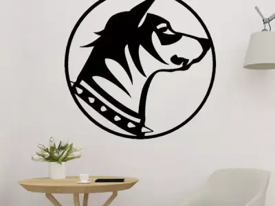 Dog Wall Art 2D 3D print model