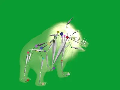 Sloth Bear Low-poly 3D model