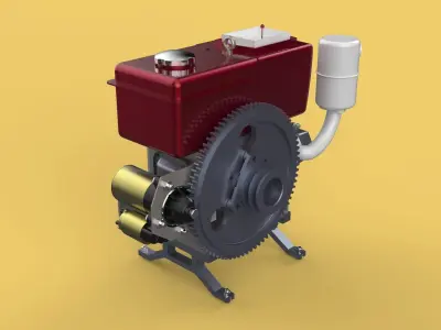 DIESEL ENGINE MACHINE DONGFENG 3D model