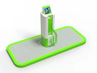 CAR CHARGING STATION Low-poly 3D model