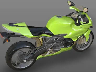 Sports Bike Latest 3D Model New Concept  Low-poly 3D model
