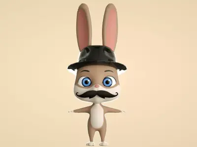 cartoon rabbit 3D model shop