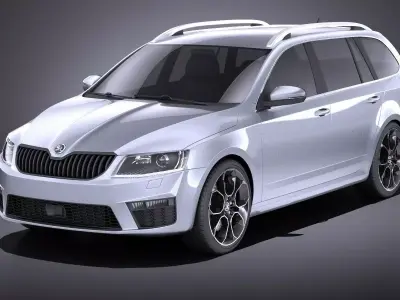 Skoda Octavia RS combi 2015 VRAY 3D model