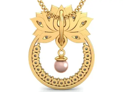 Solitaire Women Pendant 3dm STL OBJ FBX Renders Details 3D print model 16